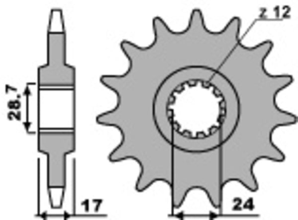 PBR Steel Standard Front Spook 2073 - 525 2073 14 18nc