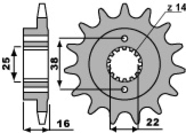 PBR Steel Standard Front Spook 2075 - 520 2075 15 18nc
