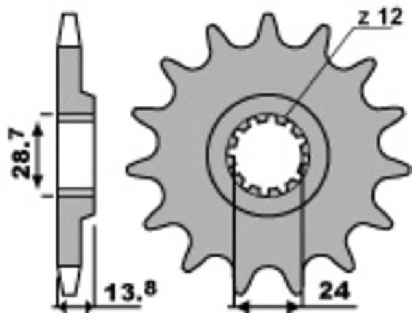 PBR Steel Standard Front Spook 2077 - 530 2077 17 18nc