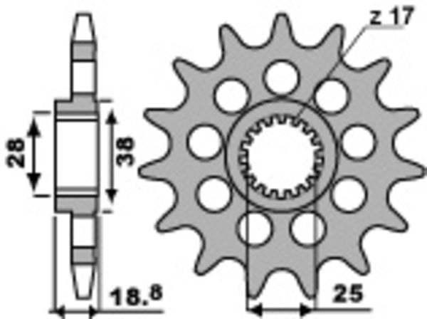 PBR Steel Standard Front Spook 2078 - 525 2078 15 18nc