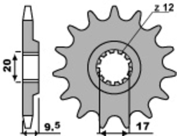 PBR Steel Standard Front Spook 2084 - 428 2084 14 18nc
