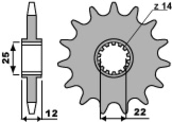 PBR Steel Standard Front Sprock 2102 - 520 2102 13 18NC
