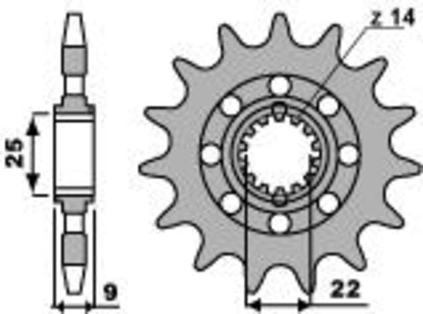 PBR Steel Standard Front Sprock 2129 - 525 2129 16 18NC