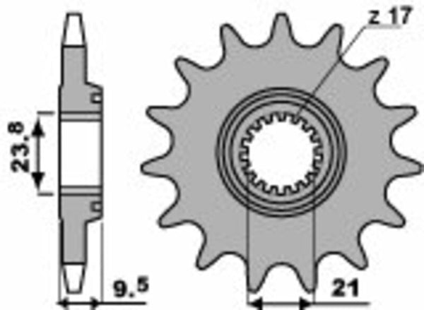 PBR Steel Standard Front Sprock 2134 - 520 2134 13 18NC