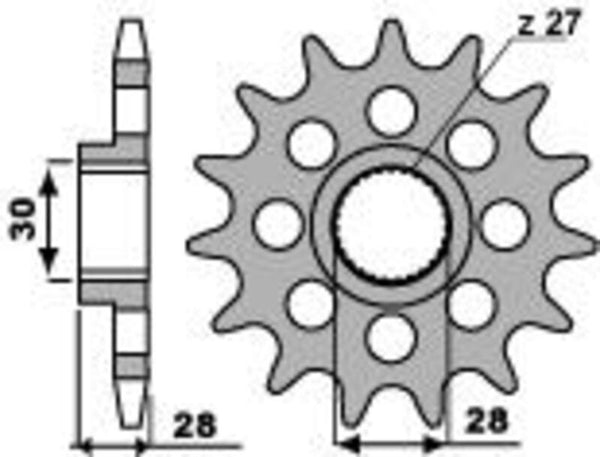 PBR Steel Standard Front Sprock 2148 - 525 2148 18 18NC