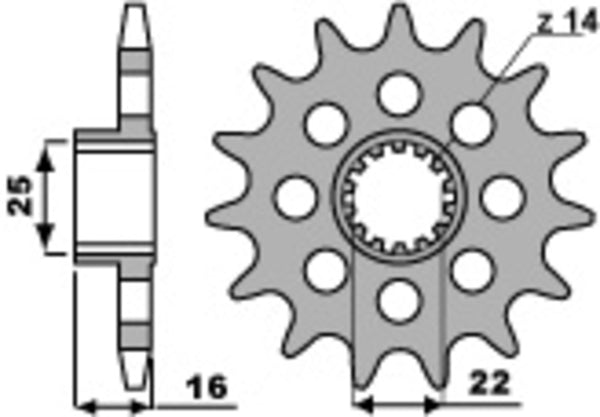 PBR Steel Standard Front Sprock 2171 - 520 2171 15 18NC