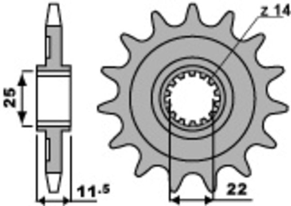 PBR Steel Standard Front Sprock 2207 - 520 2207 13 18NC