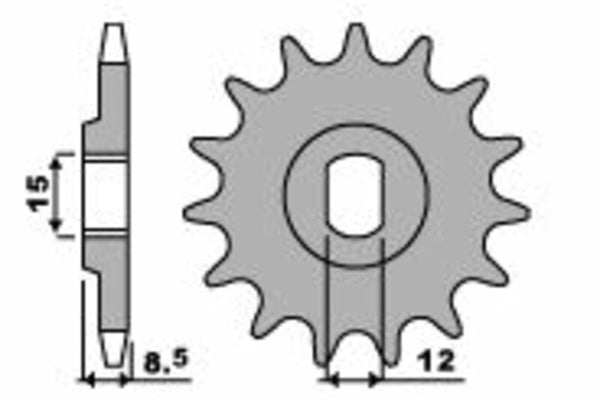 PBR Steel Standard Front Sprock 2240 - 415 2240 10 18NC