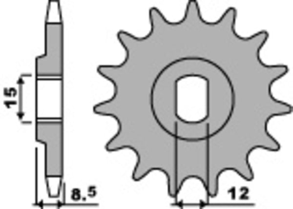 PBR Steel Standard Front Sprock 2240 - 415 2240 11 18NC