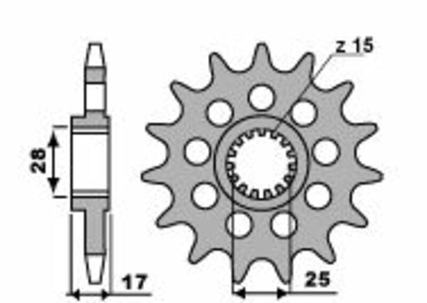 PBR Steel Standard Front Sprock 2250 - 520 2250 14 18NC