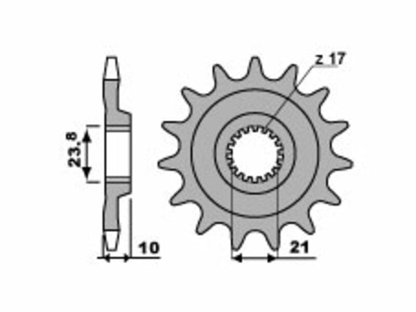 PBR Steel Standard Front Sprock 2260 - 520 2260 14 18NC