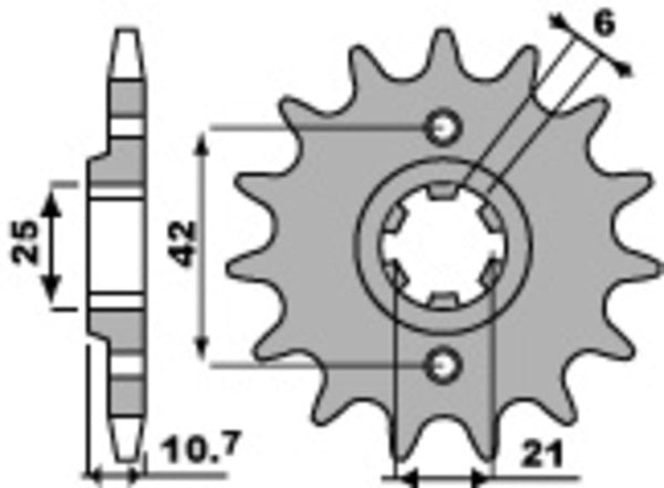 PBR Steel Standard Front Sprock 338 - 530 338 17 18NC