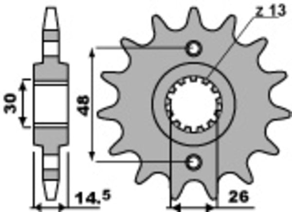 PBR Steel Standard Front Sprock 339 - 530 339 17 18NC
