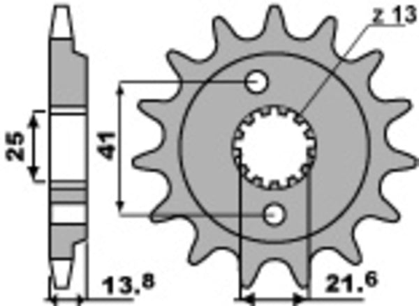 PBR Steel Standard Front Sprocket 346 - 525 346 15 18NC 