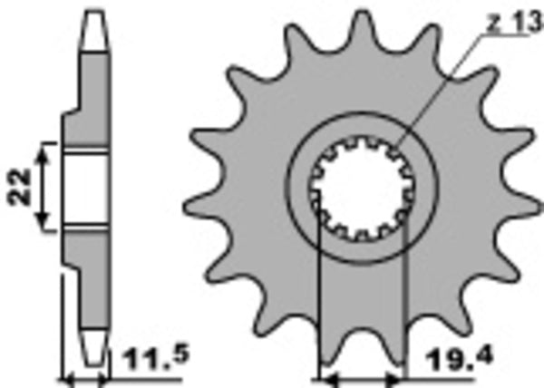 PBR Steel Standard Front Spook 4101 - 428 4101 14 18nc