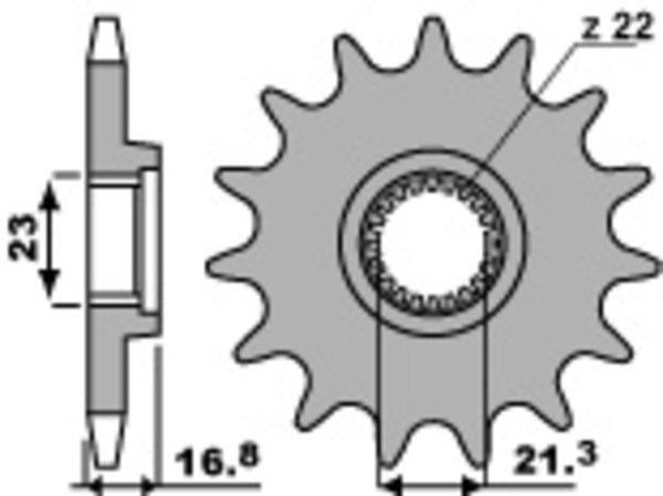 PBR Steel Standard Front Spook 443 - 520 443 16 18nc