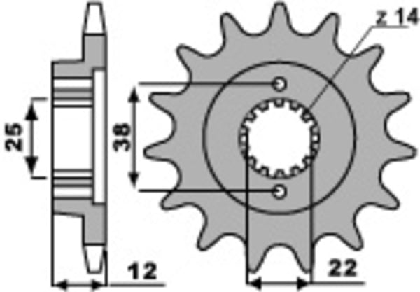 PBR Steel Standard Front Spook 495 - 520 495 15 18nc
