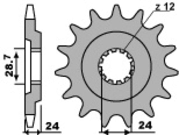 PBR Steel Standard Front Sprock 530 - 530 530 17 18NC