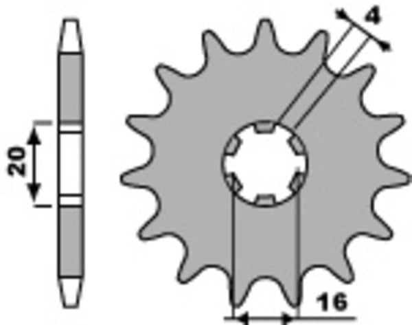 PBR Steel Standard Front Sprocket 560 - 420 560 14 18NC 