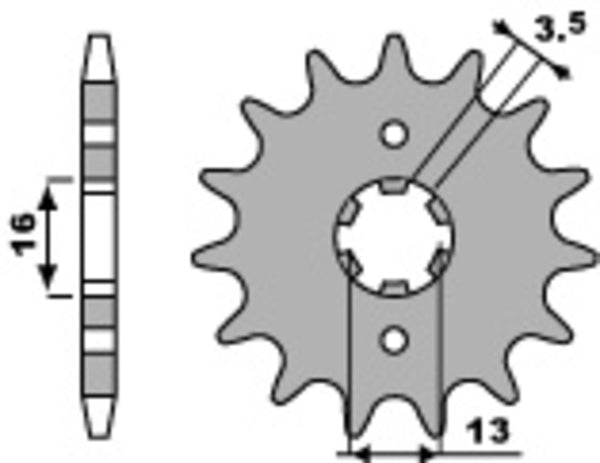 PBR Steel Standard Front Sprock 563 - 420 563 13 18NC