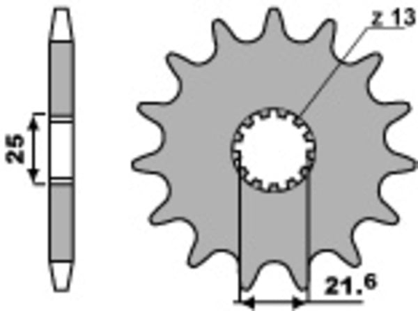 PBR Steel Standard Front Sprock 564 - 525 564 16 18NC