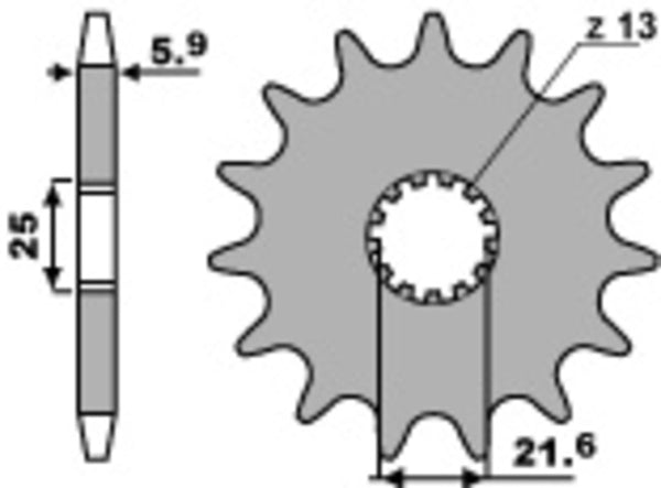 PBR Steel Standard Front Sprock 565 - 520 565 14 18NC