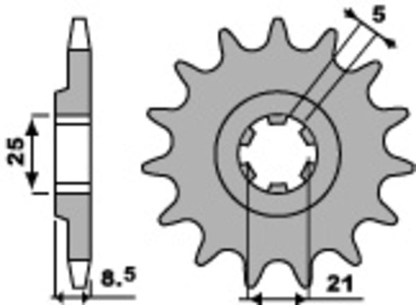 PBR Steel Standard Front Spook 725 - 520 725 13 18nc