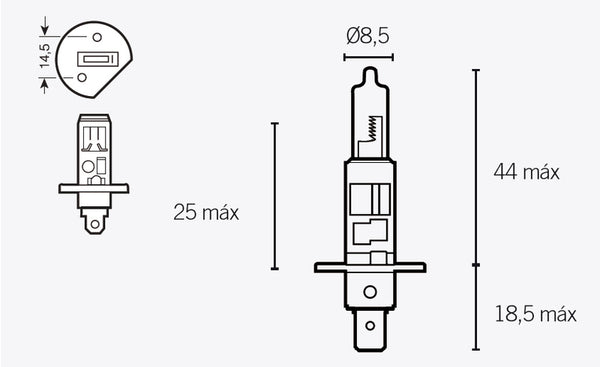 V части H1 крушки 12V 55W 14636