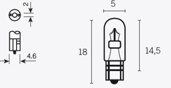 V части T5 крушки 12V 1.2W - X10 14685