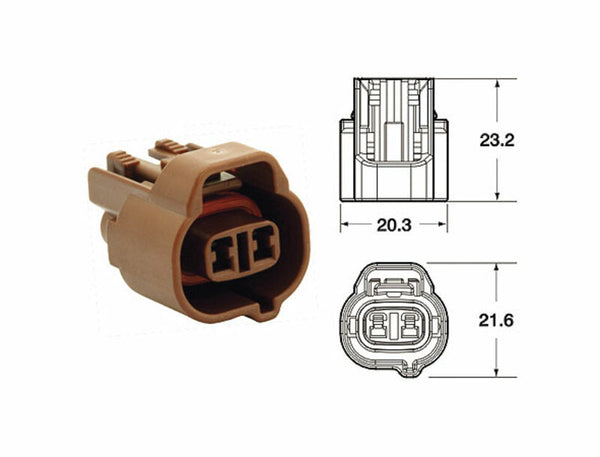 Bihr женски конектор 090 SMTO Series OE Тип 2 щепсели Краен комплект кафяв - 5pcs3202a0820