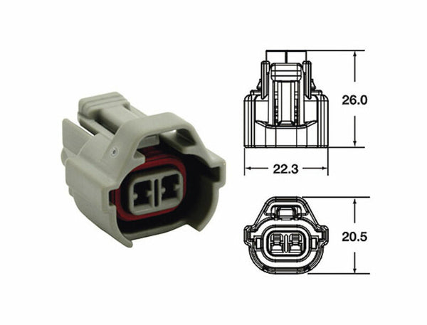 Bihr женски конектор 090 SMTO Series OE Тип 2 щепсели Краен комплект сиво - 5PCS3202A0839