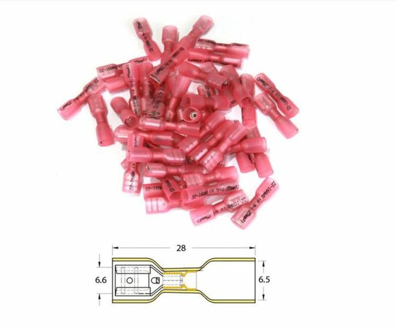 Bihr женски топлинен конектор за преплитане на конектор Ø0.5mm²/1,5mm²-50PCS Прозрачен Redfhd1-250