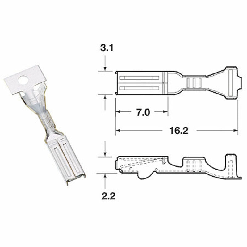 BIHR женски конектор 090 FRKW серия Ø0.5mm²/0.85mm²1201A0081