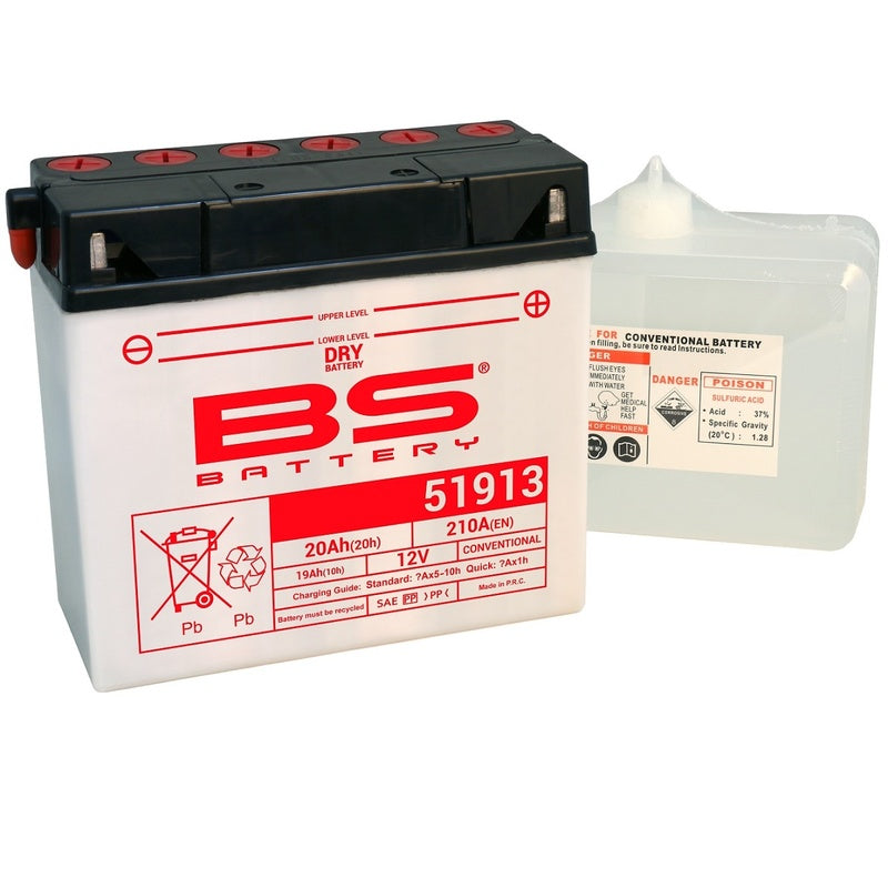 BS Battery Battery Conventional With Acid Pack - 51913 (12C16A -3A)