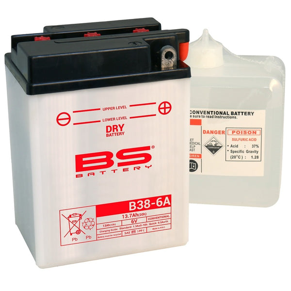 BS батерия конвенционално с пакет с киселина - B38-6A