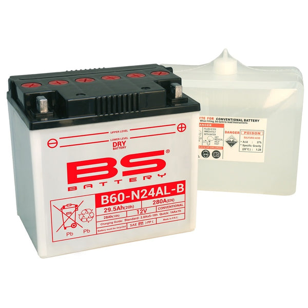 BS Battery Battery High performance with acid bag-B60-N24AL-B