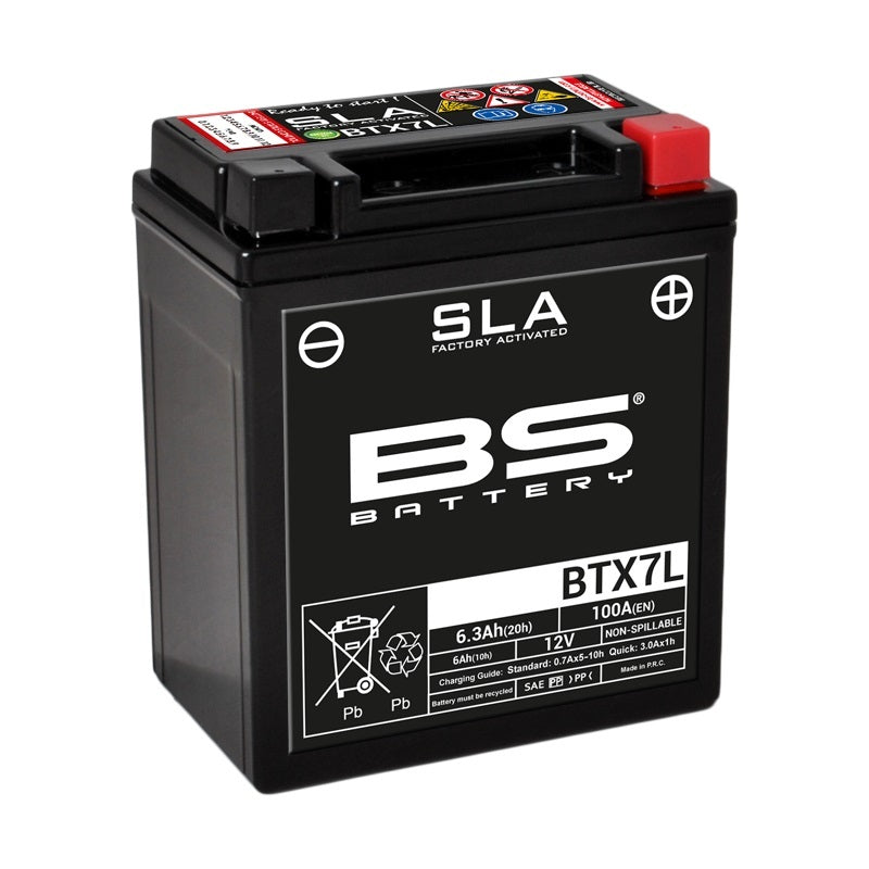 BS Battery SLA Batteryance Free Factory Activing - BTX7L