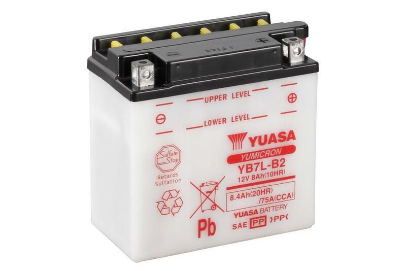 Yuasa conventional battery without acid package - YB7L -B2