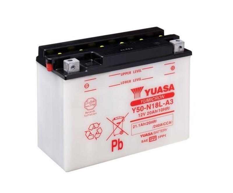 Yuasa conventional battery without acid package-Y50 N18L-A3