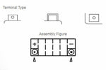 Yuasa maintenance -free battery with acid package - YT12B -B