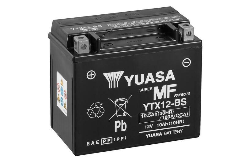 Поддръжка на Yuasa -Бейд батерия с пакет от киселини -YTX12 -B