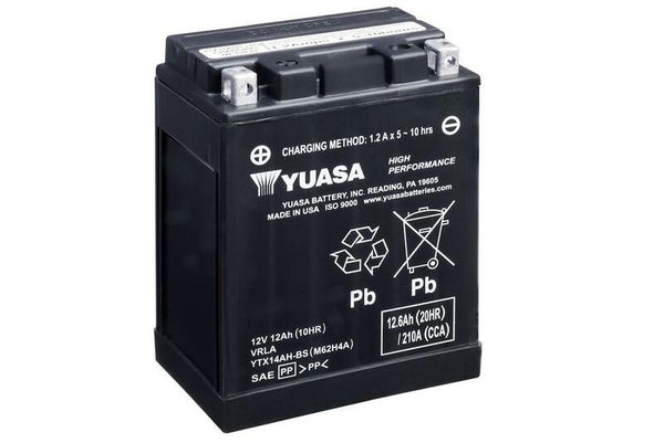 Поддръжка на Yuasa -Бейд батерия с пакет от киселини -YTX14AH -B