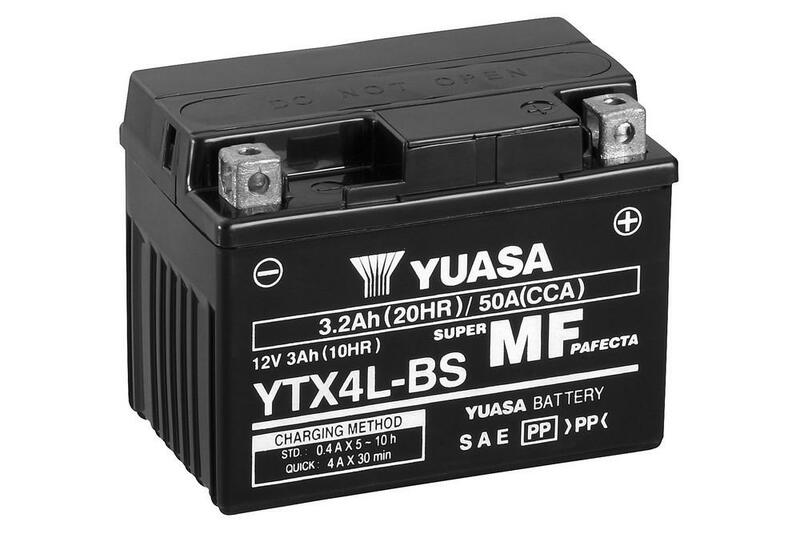 Yuasa maintenance -free battery with acid package - YTX4L -B