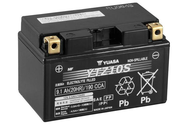 Поддръжка на Yuasa -Free Factory -Enabled Battery -YTZ10S