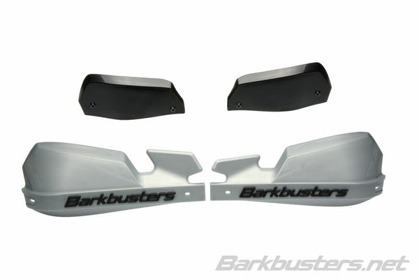 Barkbusters VPS MX Handguard Plastic Set Only Silver/Black Deflector VPS-003-01-SL