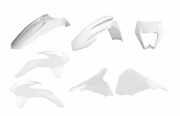 Полицейски пристанище Enduro Restyle Plastic Kit White KTM EXC/EXC-F 90879