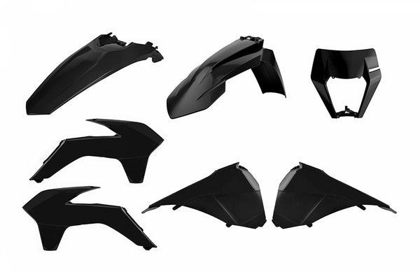 Полицейски пристанище Enduro Restyle Plastic Kit Black KTM EXC/EXC-F 90880