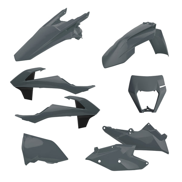 Полицейски пристанище Ендуро Пластмасов комплект Nardo Grey KTM EXC/EXC-F 90889