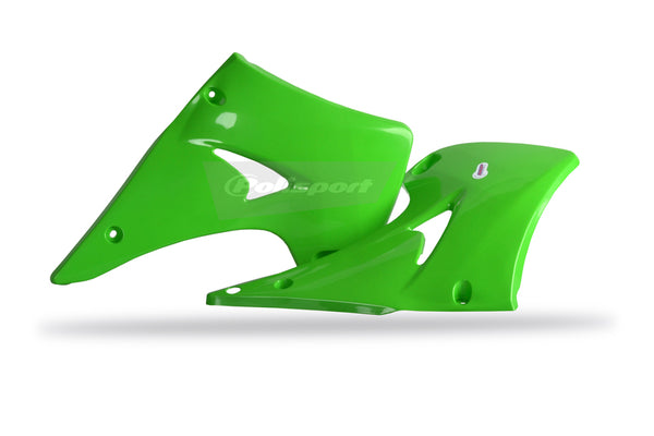 Радиатор на полицеите покрива зелено Kawasaki KX125/KX250 84291007