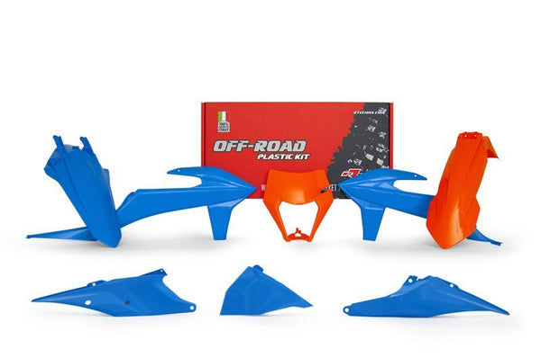Пластмасов комплект Racetech Orange/Blue KTM R-Kitktm-CL0-520